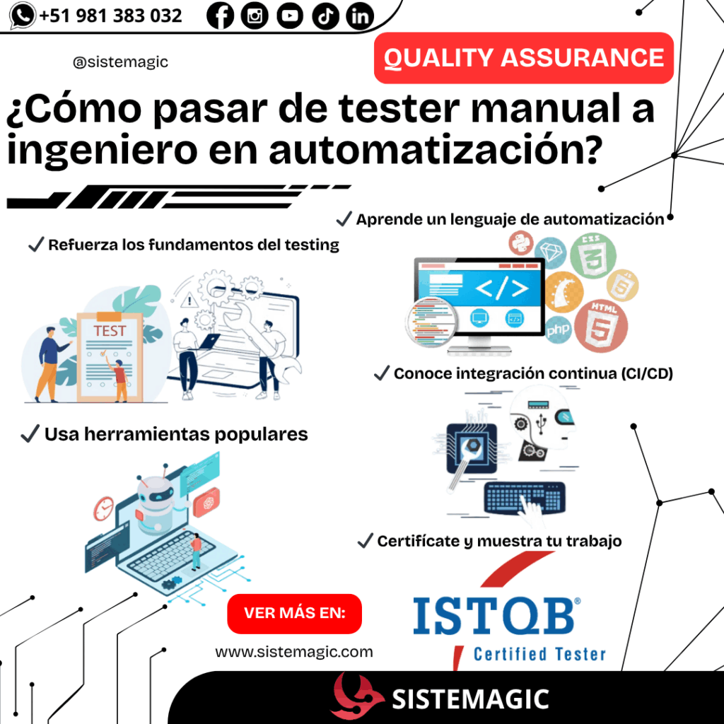 ¿Cómo pasar de tester manual a ingeniero en automatización?