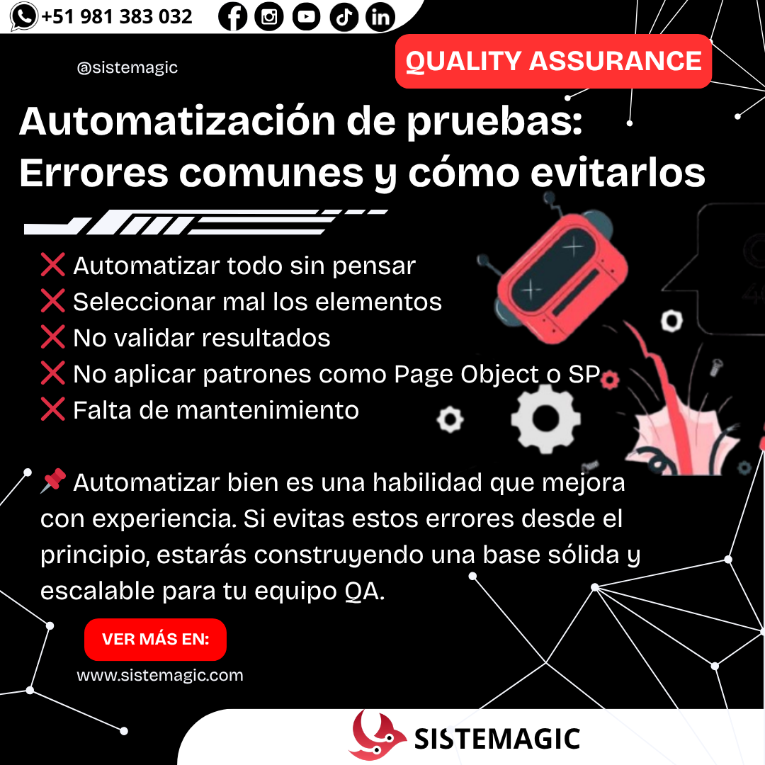 Automatización de pruebas: errores comunes y cómo evitarlos